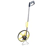 TOPWAY Rueda de Medición de Distancia con Mango Plegable 9999,9m, Odómetro de Rueda para Medición de Distancia, Medidor de Distancia con Bolsa de Transporte 311191
