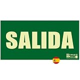 Astlight Señal Salida de Emergencia Homologada 320x160 mm | Cartel de Salida Fotoluminiscente Homologada | Señal Indicativa de Salida de Emergencia Fotoluminiscente