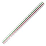 Raylu Paper - Escalímetro triangular de plástico con 6 escala, ideal para estudiantes, arquitectos, ingenieros, dibujantes, plástico resistente, codificado con 3 colores.
