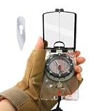 Brújula para Senderismo, Brújula Espejo Portátil, Instrumento de Navegación Preciso Impermeable para Camping, Buceo