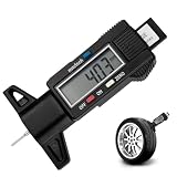 Gvolatee Digital Medidor Profundidad Neumaticos, Medidor de Profundidad de los Neumáticos con Pantalla LCD, Medidor Banda de Rodadura de Neumáticos para Coches Furgonetas Camiones Motocicleta