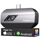 TOPDON TC002C Duo Cámara Térmica para Android e iPhone, 512x384 TISR Alta Resolución, Cámara Termográfica con USB-C, de -20℃ a 550℃, 0.1℃ Precisión, 25Hz, Captura de Fotos y Vídeos