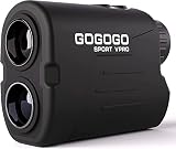Gogogo Sport Vpro Telémetro Golf Caza 650/1200 Yardas con Ventosa Magnetica Pantalla HD Más Clara, Bloqueo de Bandera y Vibración, Pendiente de Encendido/Apagado, Torneo Legal, 6 Aumentos