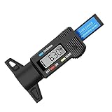 RUIZHI Digital Medidor De Profundidad de los Neumáticos LCD 0-25mm profundidad portátil Neumáticos Neumaticos Desgaste Disco Profundidad Medidor para Coches, Furgonetas, Camiones y Motocicleta