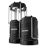 SUBOOS Linternas LED con pilas [paquete de 2] – 2 x más brillantes con base magnética y gancho plegable, lámpara de camping portátil