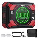 XUNTOP Inclinometro Digital 3 en 1 Caja de Nivel digital con Láser Cruzada Nivel Digital Magnetico Rango de 0-90° & 0-180° Interfaz Type-C para Carpintería, Sierras y Cuadros Colgantes