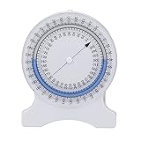 Medidor de Inclinómetro, Inclinómetro de Fisioterapia de Fácil Rotación, Buena Resistencia Al Agua, Medición de 0 a 360 Grados, Burbuja Resistente a los Arañazos para Medir el