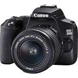 Canon Cámara digital (24, 1 megapíxeles, pantalla de 7,7 cm (3'), Vari-Angle Display, sensor APS-C, 4K, Full HD, DIGIC 8, WLAN, Bluetooth), incluye objetivo EF-S 18-55mm f/3.5-5,6 III, Negro