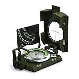 Proster Brújula Militar Impermeable Profesional, Proster Brújula Metal para Apuntar Clinómetro de con Bolsa de Transporte para Camping, Caza, Senderismo, Geología y Otras Actividades al Aire Libre